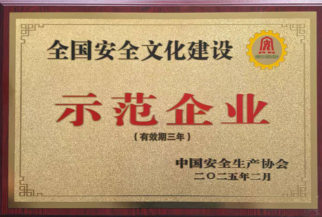 2025年2月荣获中国安全生产协会 全国安全文化建设示范企业.jpg